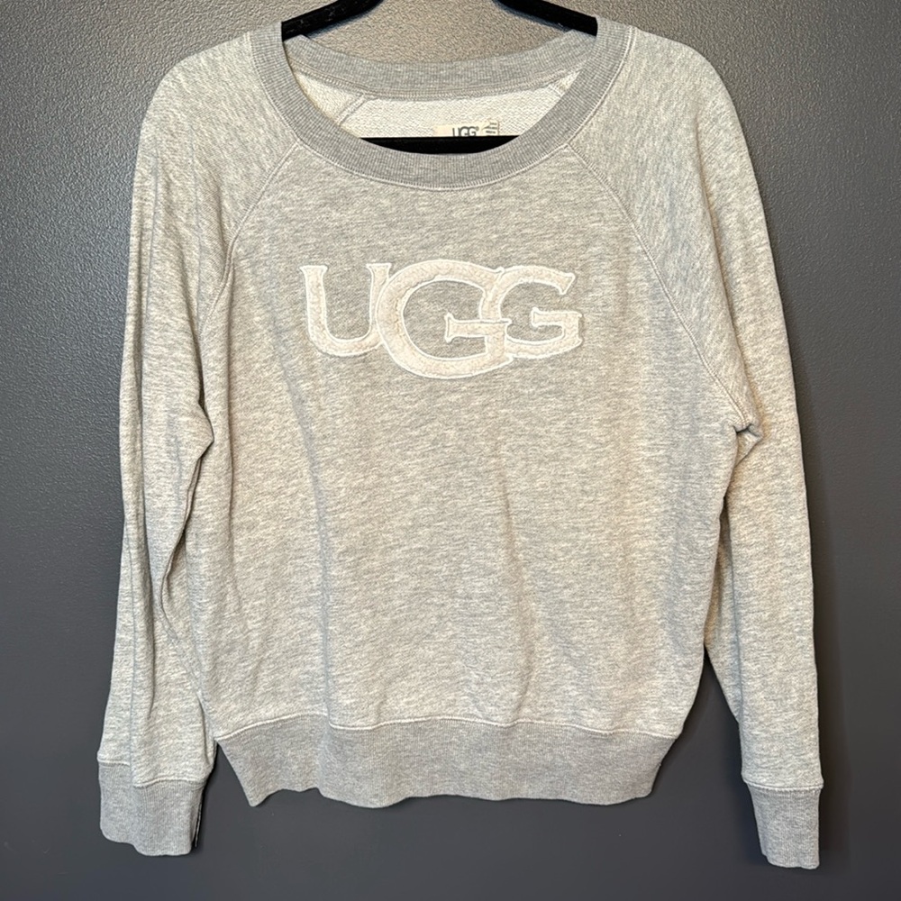ugg heather gray crew neck sweatshirt size small